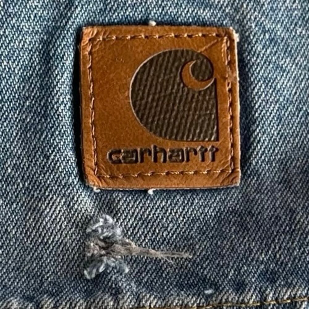 Carhartt Shorts Jorts Vintage Carpenter Washed Denim - Picture 10 of 10
